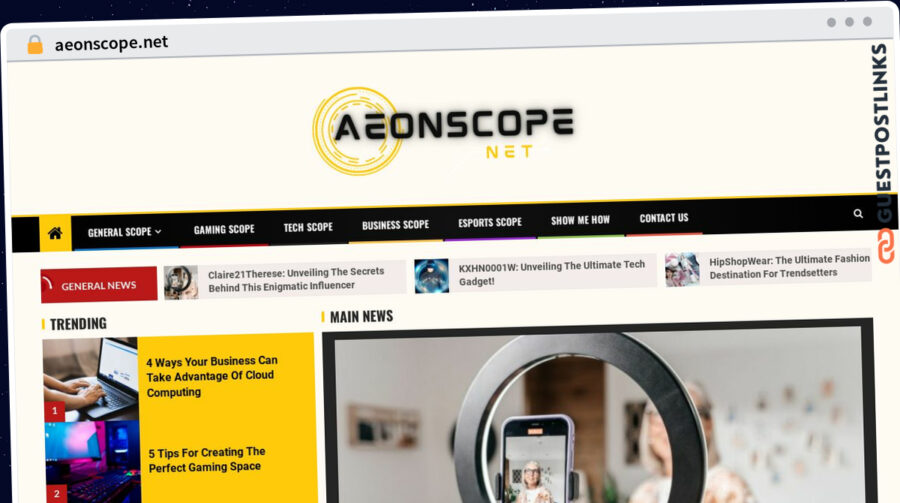 Publish Guest Post on aeonscope.net