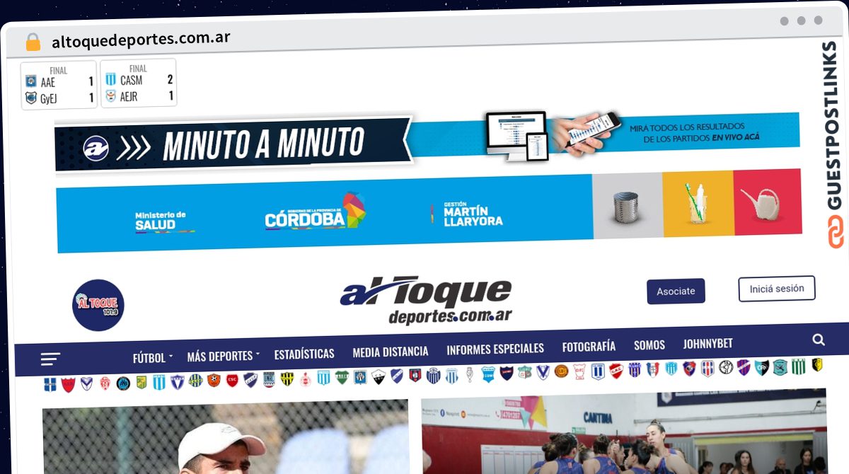Publish Guest Post on altoquedeportes.com.ar