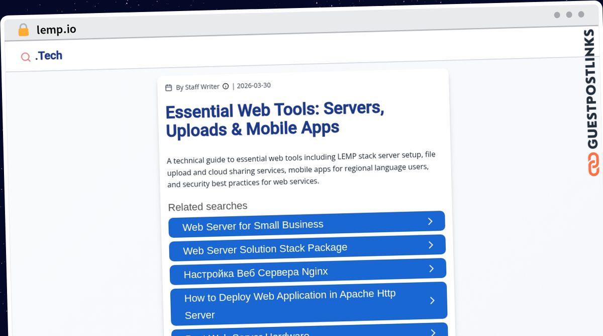 Publish Guest Post on lemp.io