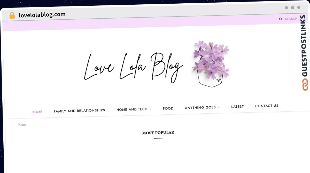Publish Guest Post on lovelolablog.com