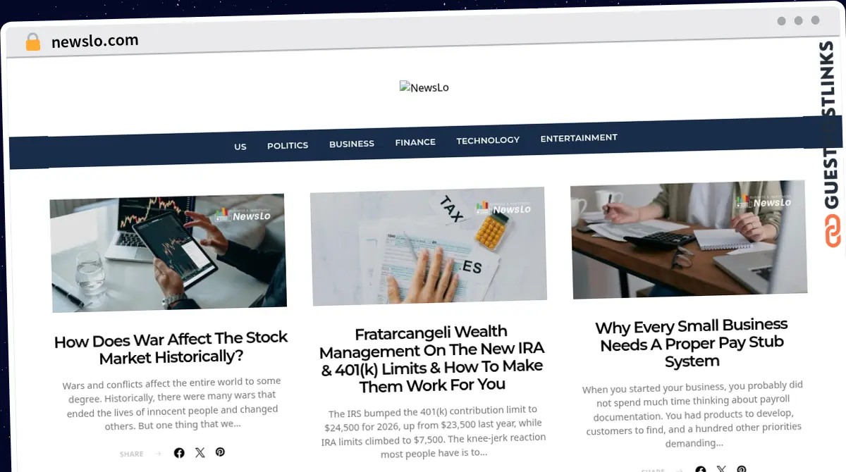 Publish Guest Post on newslo.com