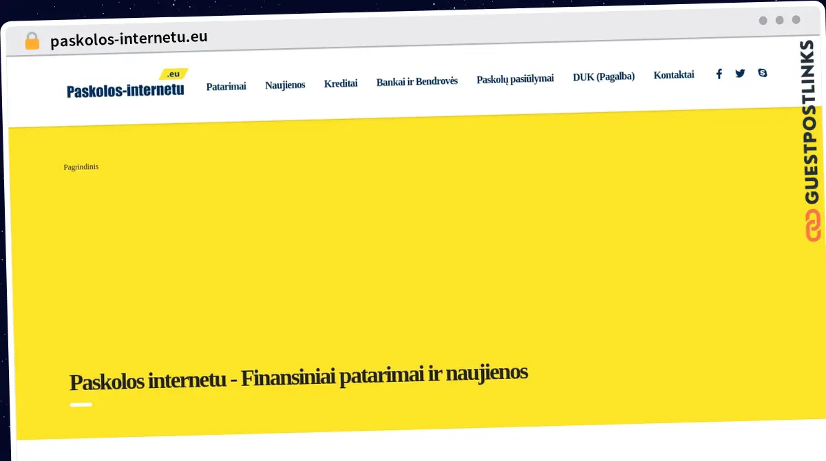 Publish Guest Post on paskolos-internetu.eu