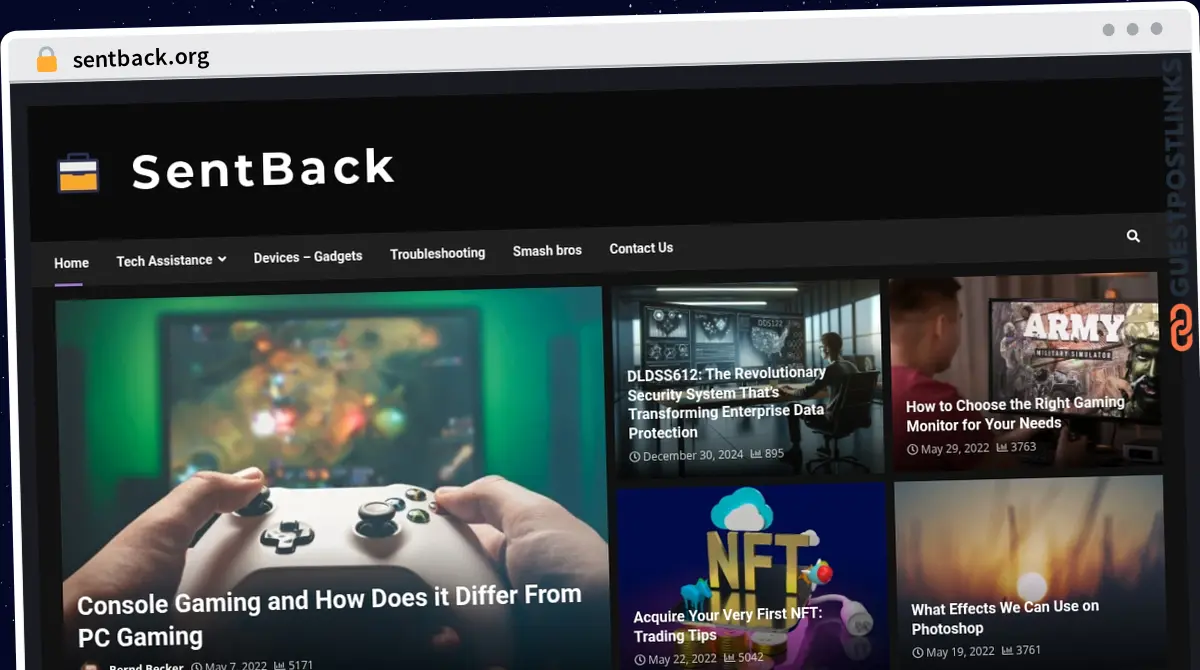 Publish Guest Post on sentback.org