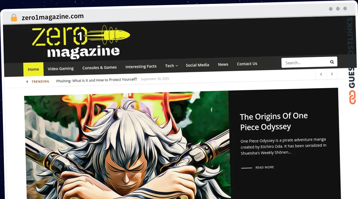Publish Guest Post on zero1magazine.com