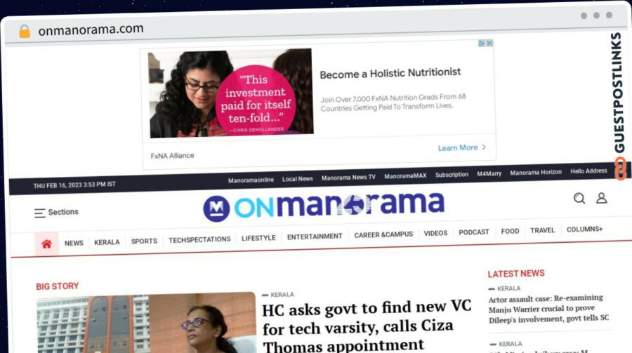 Publish Guest Post on onmanorama.com
