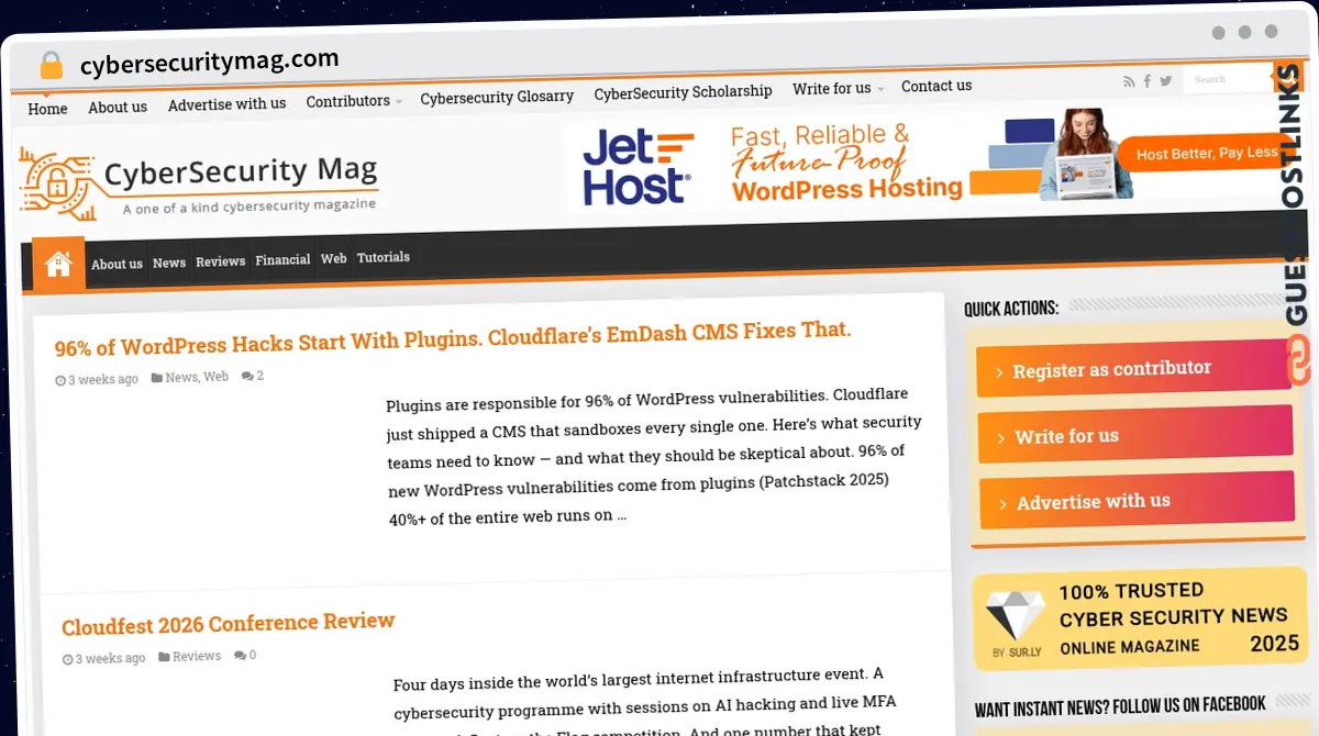 Publish Guest Post on cybersecuritymag.com