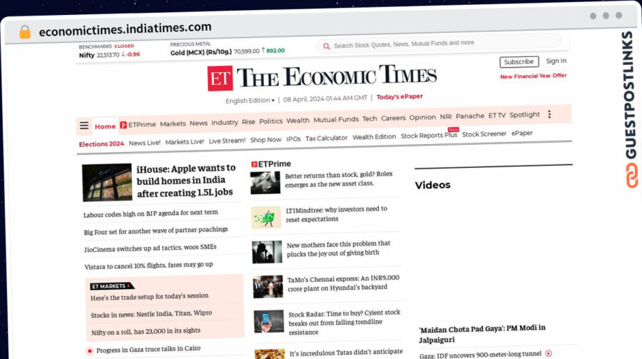 Publish Guest Post on economictimes.indiatimes.com