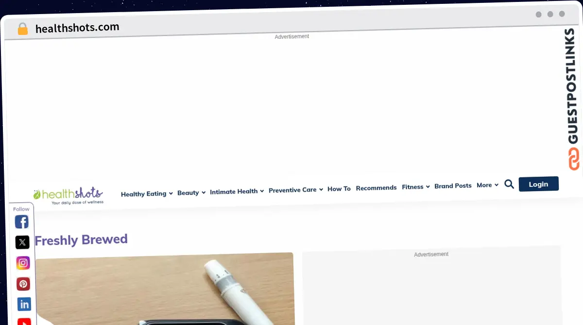 Publish Guest Post on healthshots.com