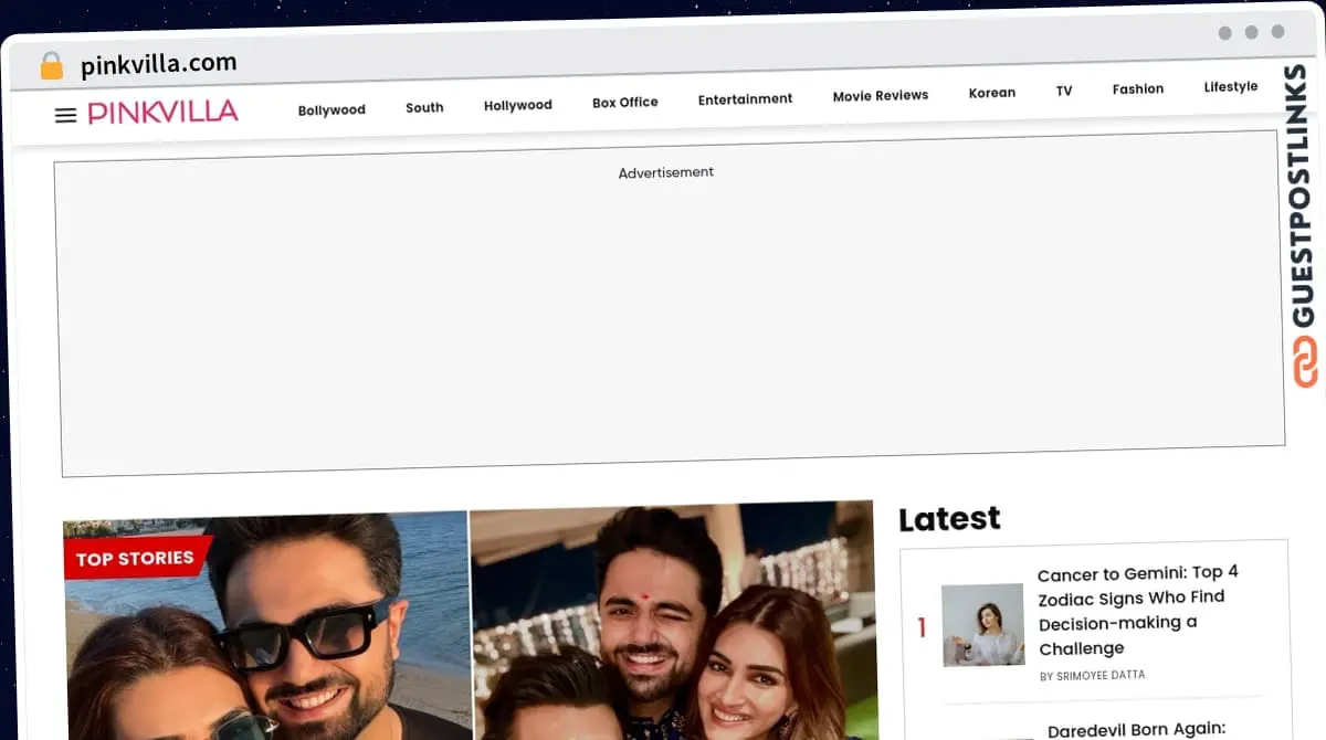 Publish Guest Post on pinkvilla.com