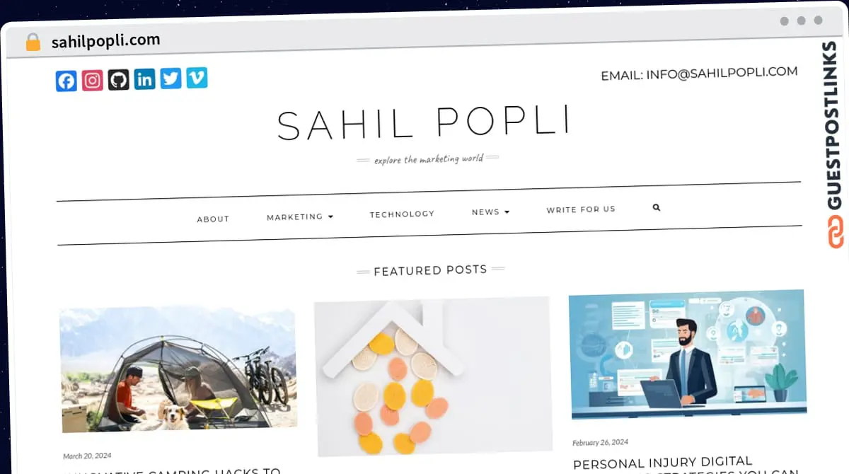 Publish Guest Post on sahilpopli.com