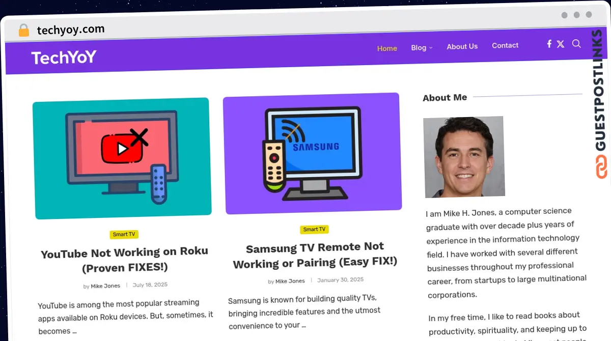 Publish Guest Post on techyoy.com
