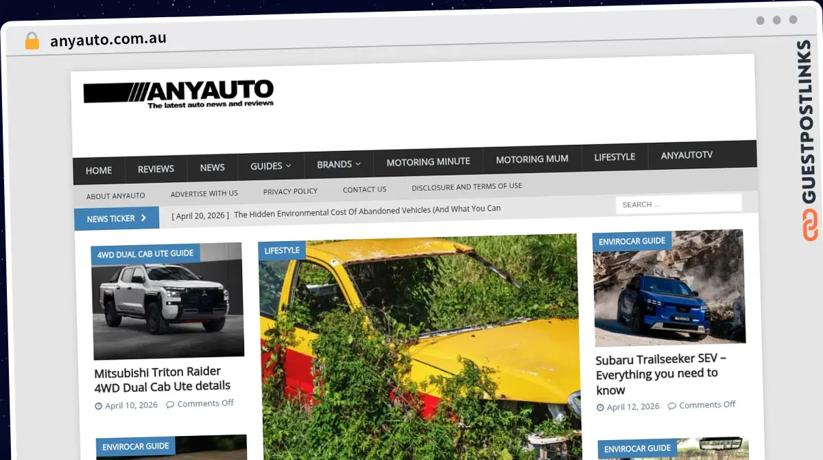 Publish Guest Post on anyauto.com.au