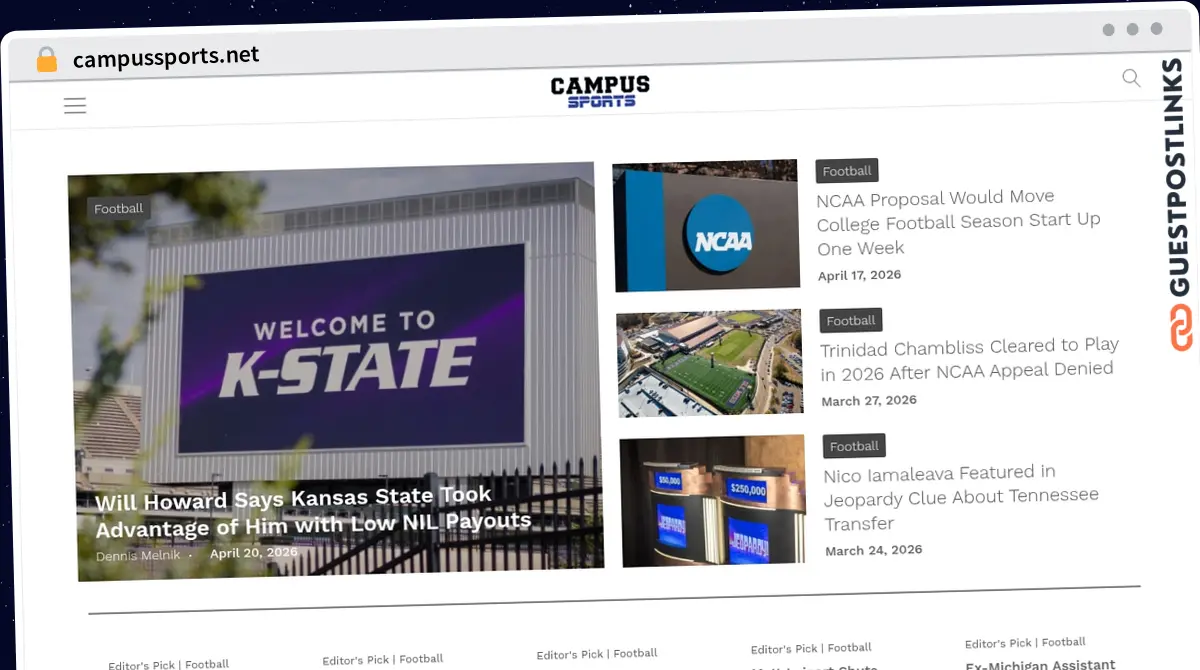 Publish Guest Post on campussports.net