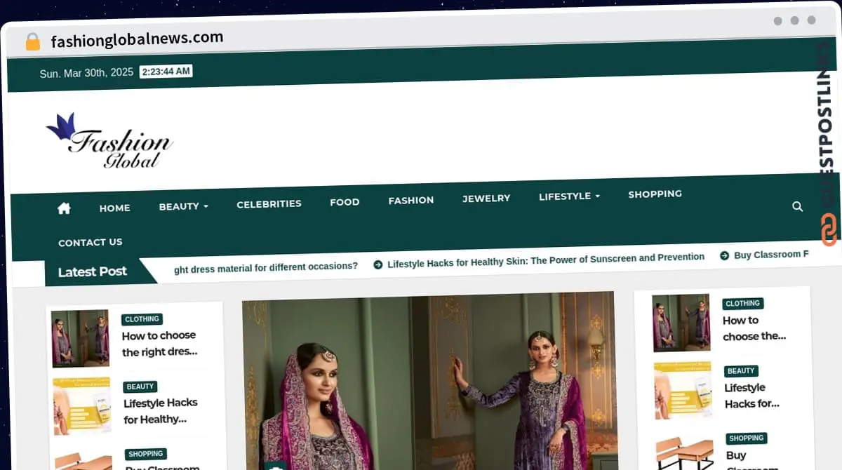 Publish Guest Post on fashionglobalnews.com