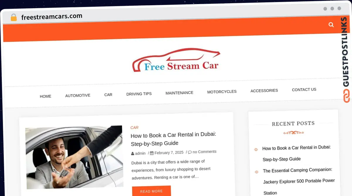 Publish Guest Post on freestreamcars.com