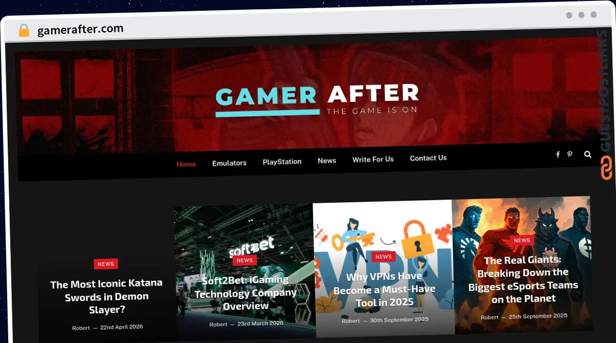 Publish Guest Post on gamerafter.com