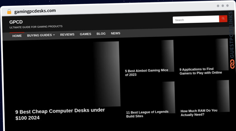 Publish Guest Post on gamingpcdesks.com