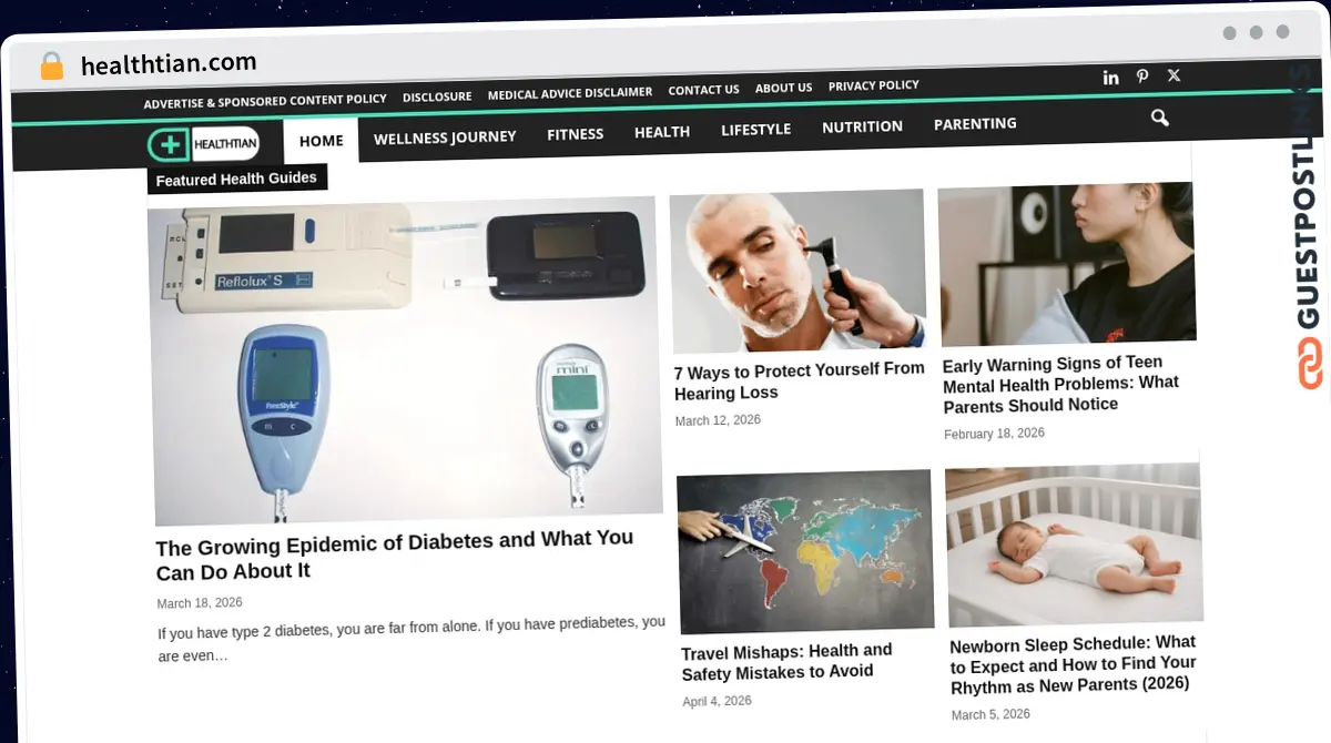 Publish Guest Post on healthtian.com