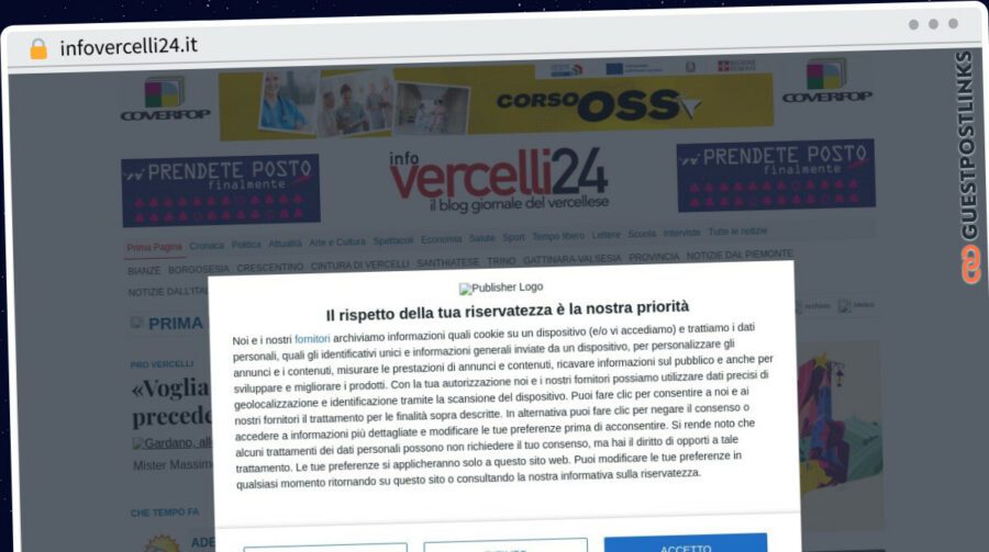 Publish Guest Post on infovercelli24.it