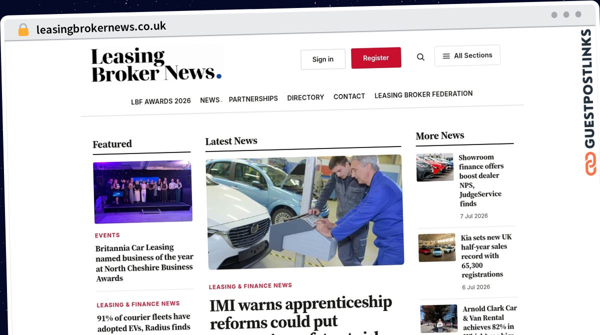 Publish Guest Post on leasingbrokernews.co.uk