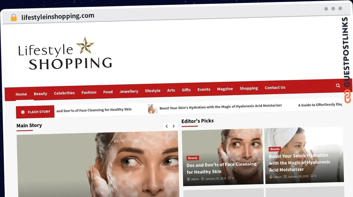 Publish Guest Post on lifestyleinshopping.com