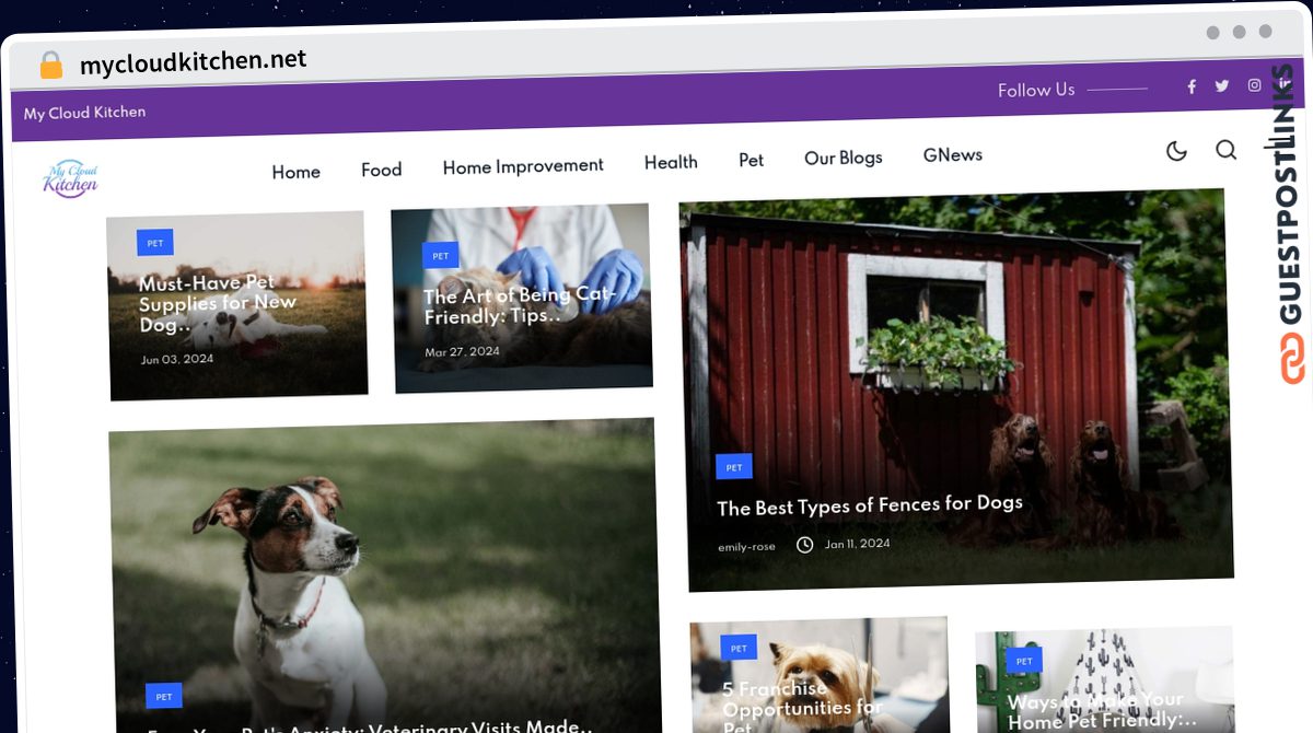 Publish Guest Post on mycloudkitchen.net