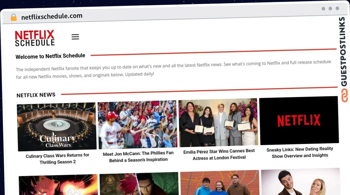 Publish Guest Post on netflixschedule.com