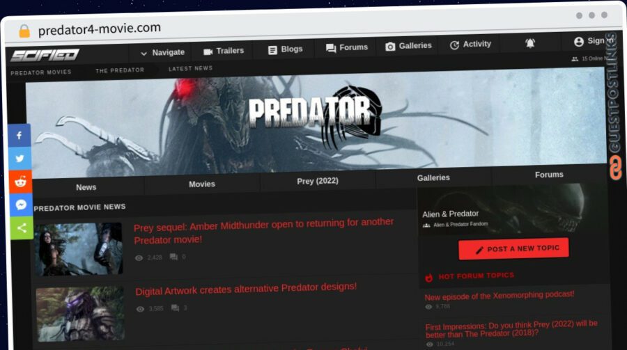 Publish Guest Post on predator4-movie.com