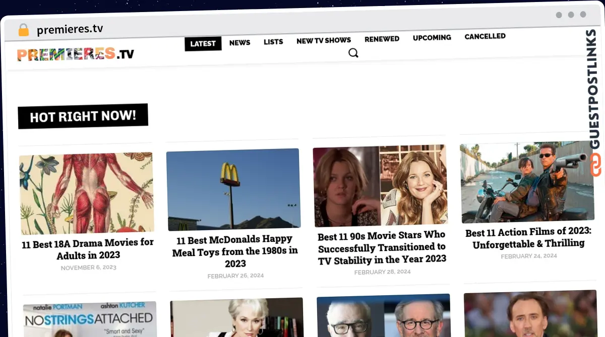 Publish Guest Post on premieres.tv