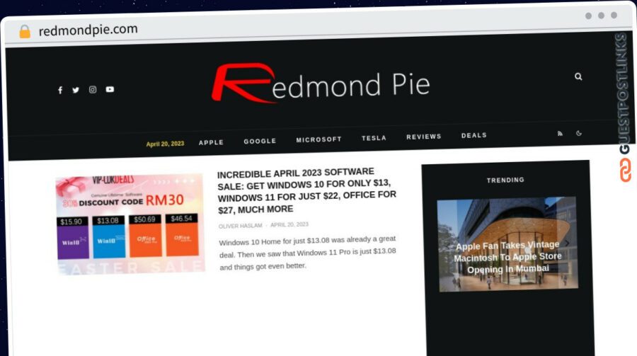 Publish Guest Post on redmondpie.com