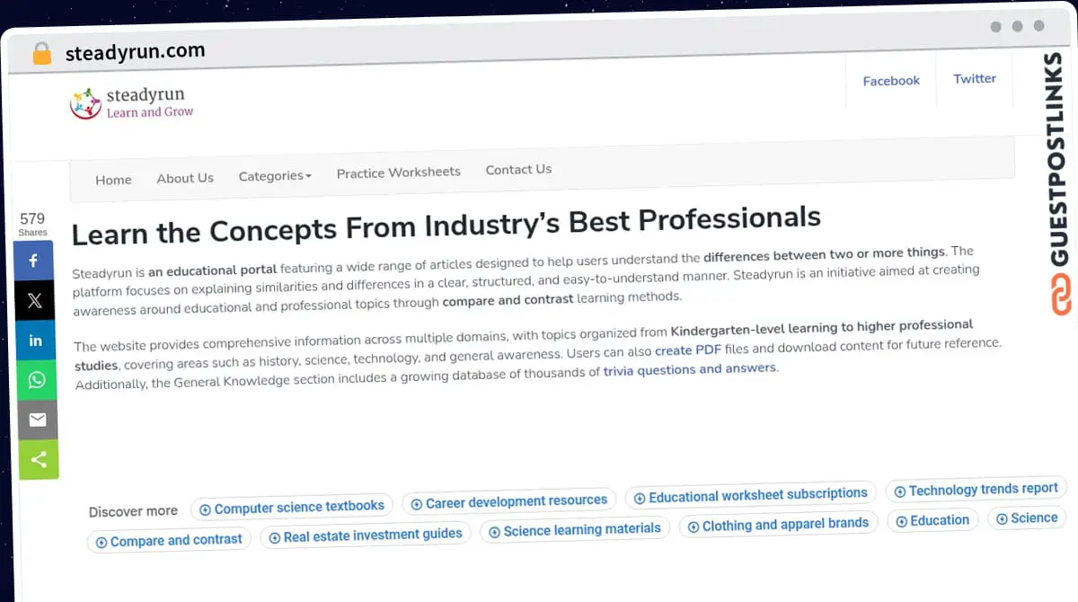 Publish Guest Post on steadyrun.com