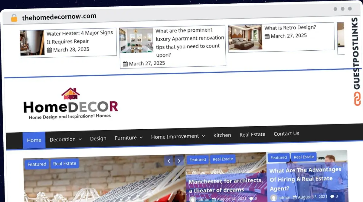 Publish Guest Post on thehomedecornow.com
