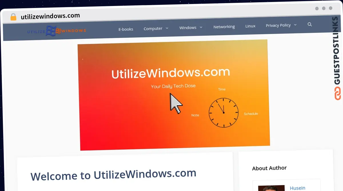 Publish Guest Post on utilizewindows.com