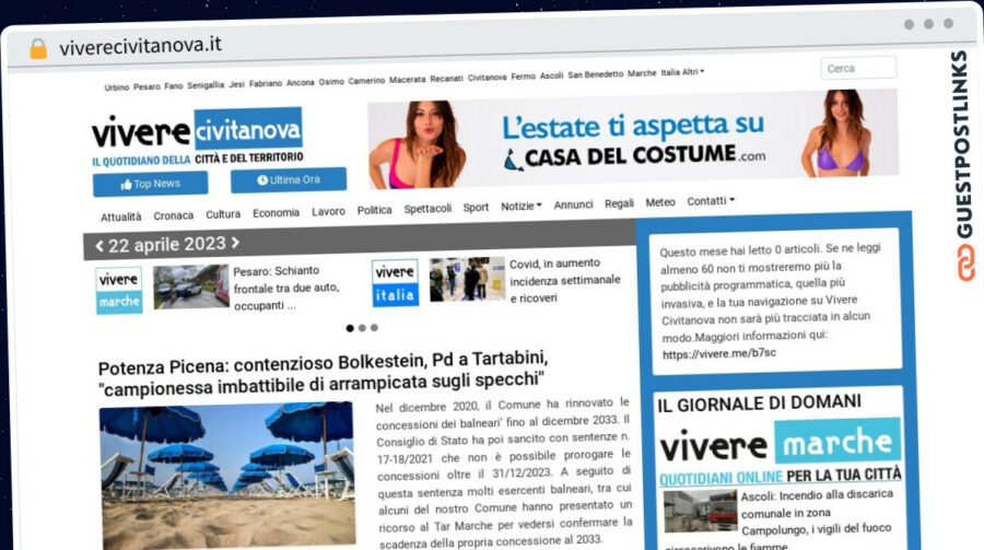 Publish Guest Post on viverecivitanova.it