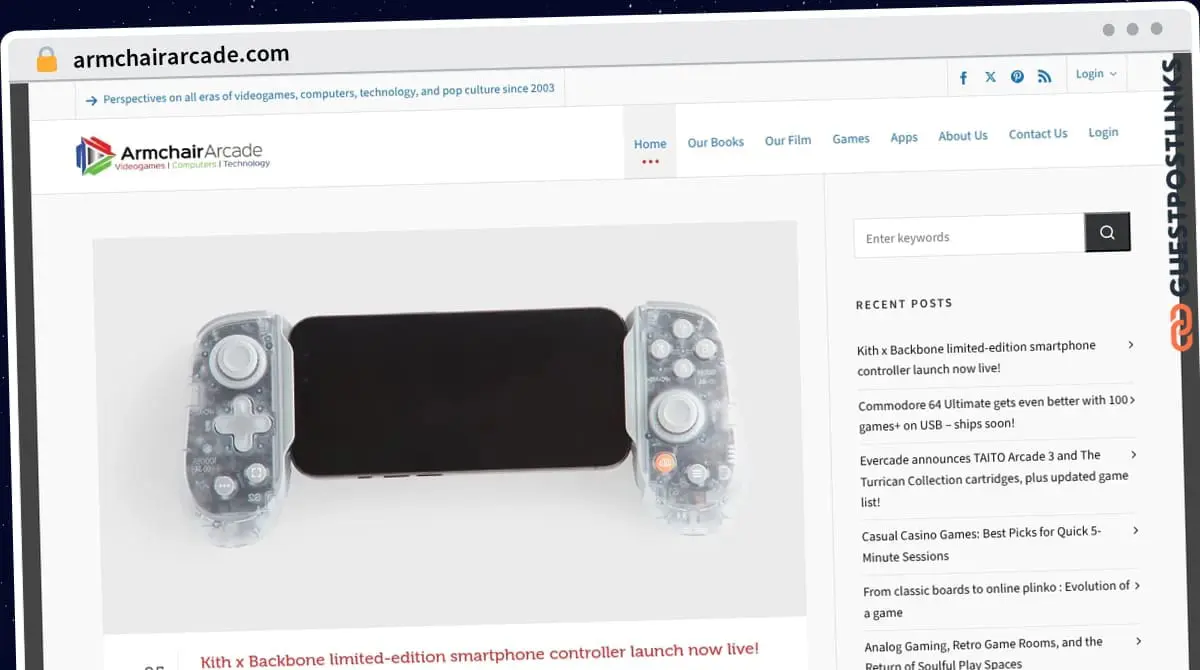 Publish Guest Post on armchairarcade.com