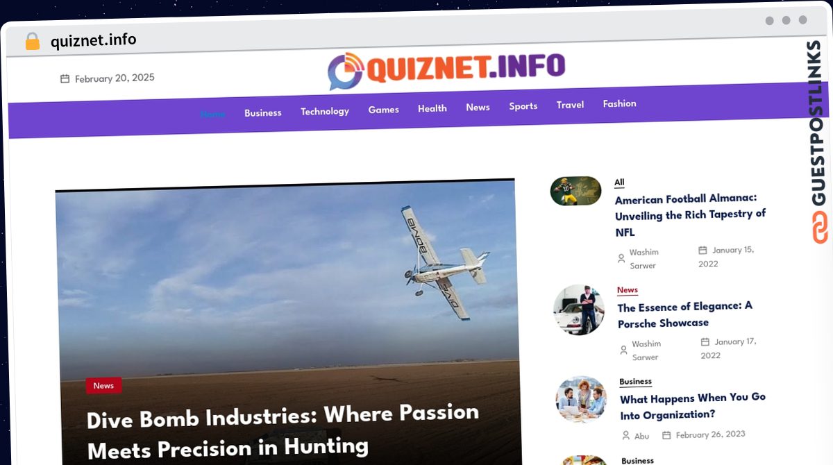 Publish Guest Post on quiznet.info