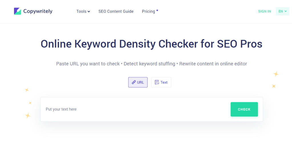 Copywritely-Keyword-Density-Checker