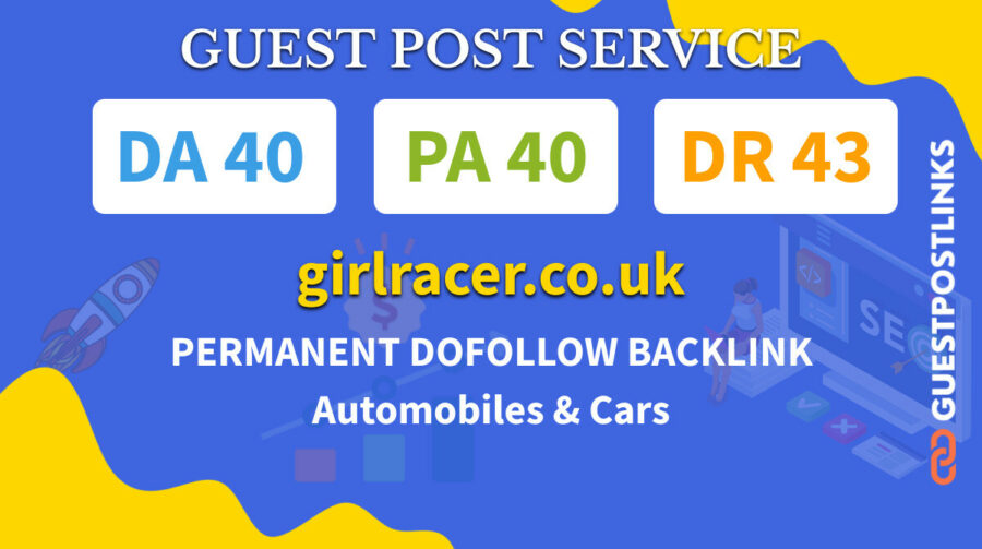 Buy Guest Post on girlracer.co.uk