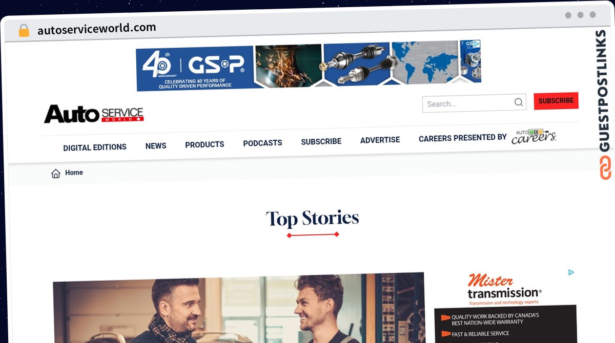 Publish Guest Post on autoserviceworld.com