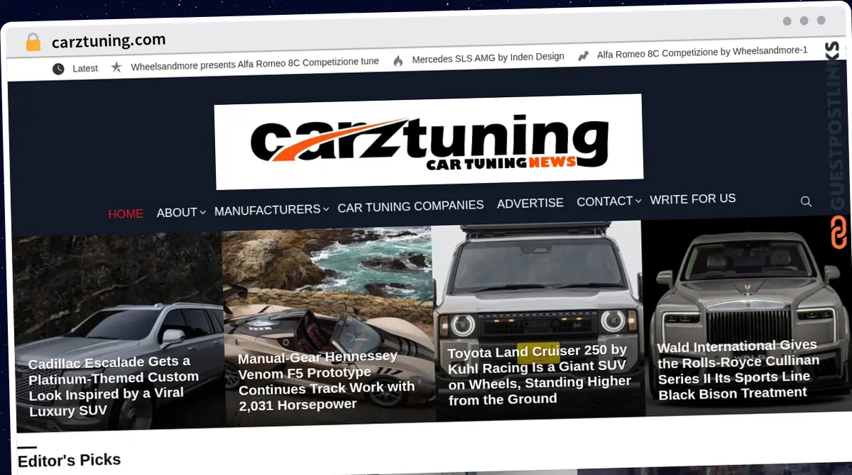Publish Guest Post on carztuning.com