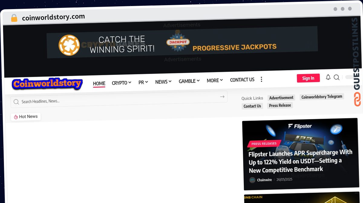 Publish Guest Post on coinworldstory.com