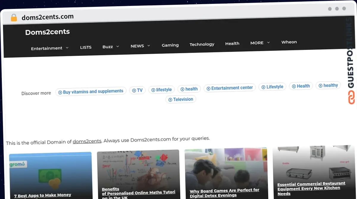 Publish Guest Post on doms2cents.com