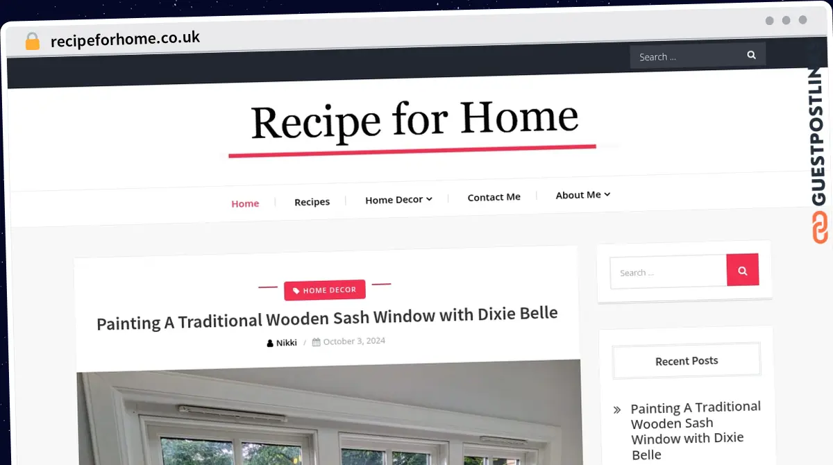Publish Guest Post on recipeforhome.co.uk