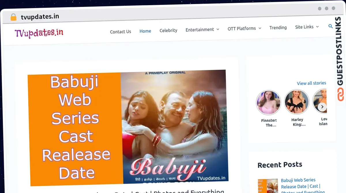 Publish Guest Post on tvupdates.in
