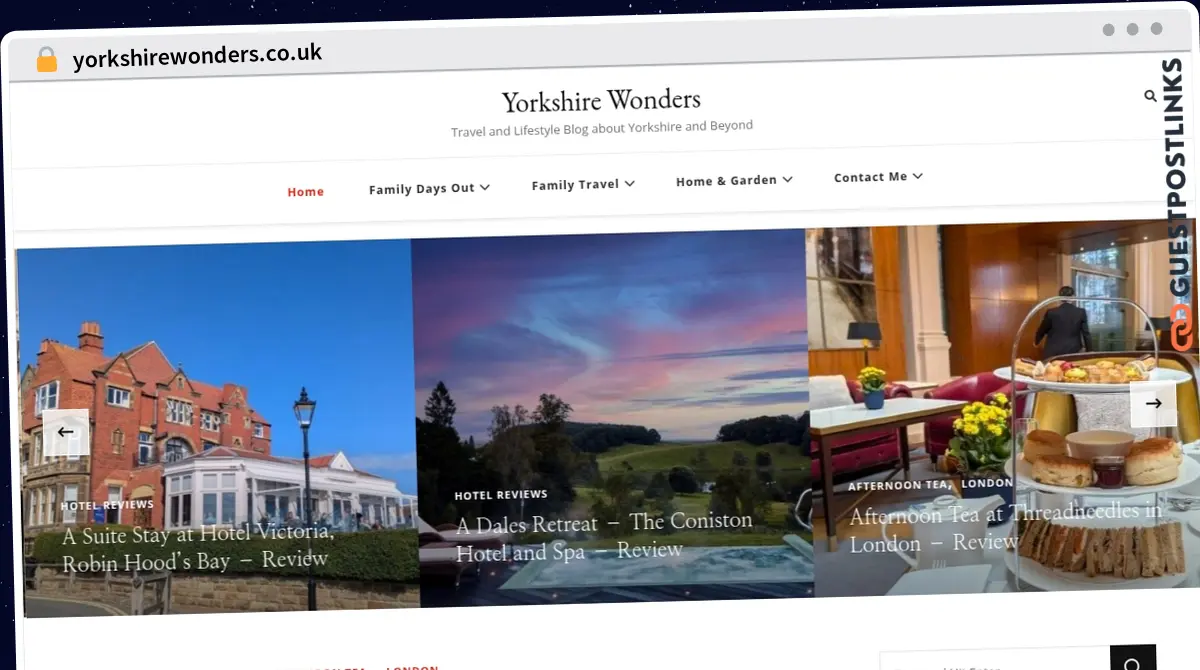 Publish Guest Post on yorkshirewonders.co.uk