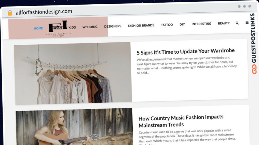 Publish Guest Post on allforfashiondesign.com
