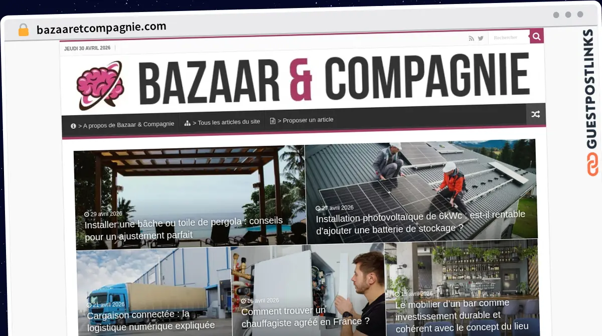 Publish Guest Post on bazaaretcompagnie.com