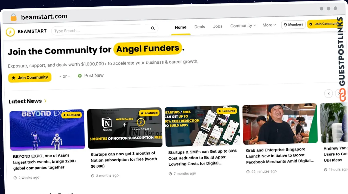 Publish Guest Post on beamstart.com