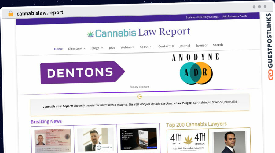 Publish Guest Post on cannabislaw.report