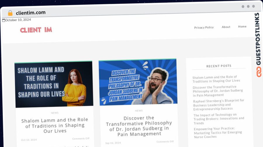 Publish Guest Post on clientim.com